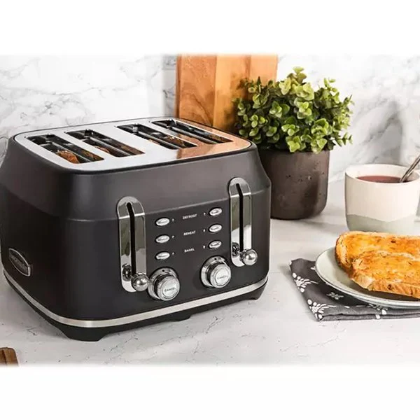Rangemaster RMCL4S201BK Classic 4 Slice Toaster - Black - Image 4