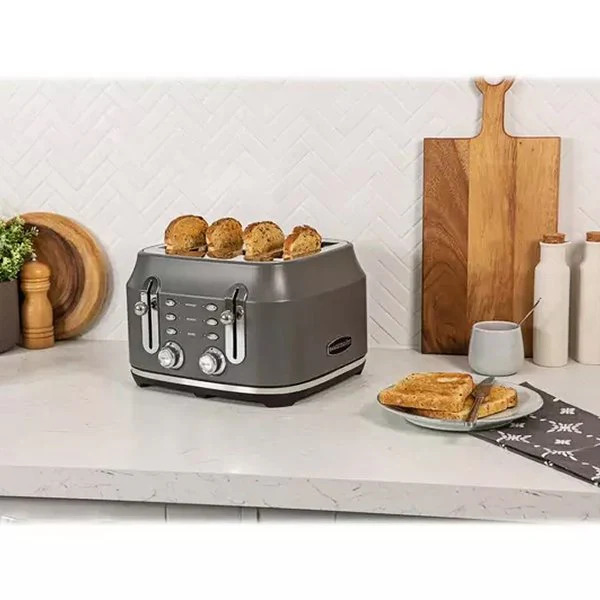 Rangemaster RMCL4S201GY Classic 4 Slice Toaster - Grey - Image 3