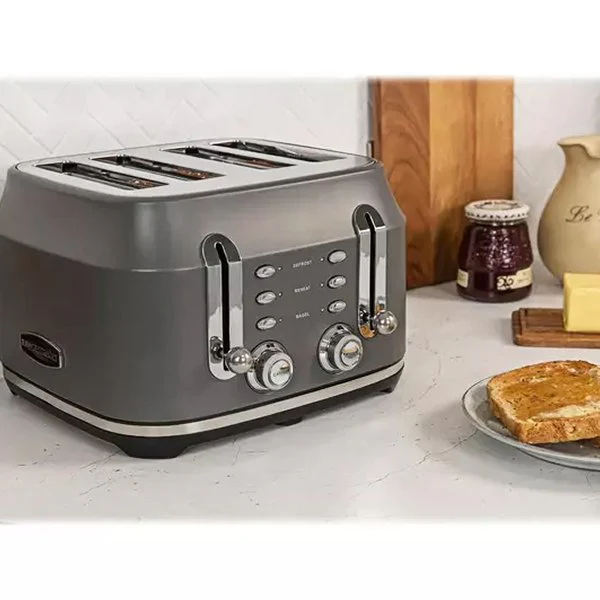 Rangemaster RMCL4S201GY Classic 4 Slice Toaster - Grey - Image 4