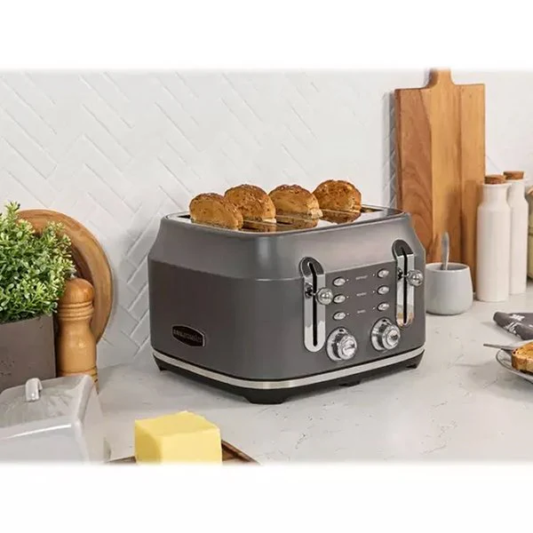Rangemaster RMCL4S201GY Classic 4 Slice Toaster - Grey - Image 5